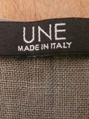 UNE Made in Italy Gray Linen Babydoll Dress